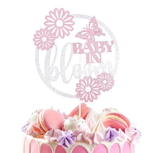 Tortenaufsatz "Baby in Bloom", Tortenaufsatz Baby Florale Babyparty-Party-Dekoration Geburtstagsflagge Schildzubehör für Geburtstagsparty-Dekorationen Geburtstagsflagge Schildzubehör Tortenaufsatz "Baby in Bloom", Tortenaufsatz Baby Florale Babyparty-Party-Dekoration Geburtstagsflagge Schildzubehör für Geburtstagsparty-Dekorationen Geburtstagsflagge Schildzubehör von PEUTIER