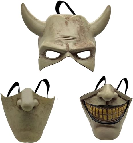 grausam 2 stücke Halloween Kostüm Maske Latex Ghostface Beängstigend Ghostface Dämon Horror Film Scream Böse Cosplay Maske Prop Für Erwachsene blutig von PEYNIR