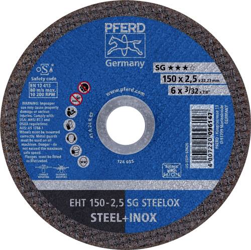 PFERD EHT 150-2,5 SG STEELOX 61100150 Trennscheibe gerade 150mm 25 St. Edelstahl, Stahl von PFERD