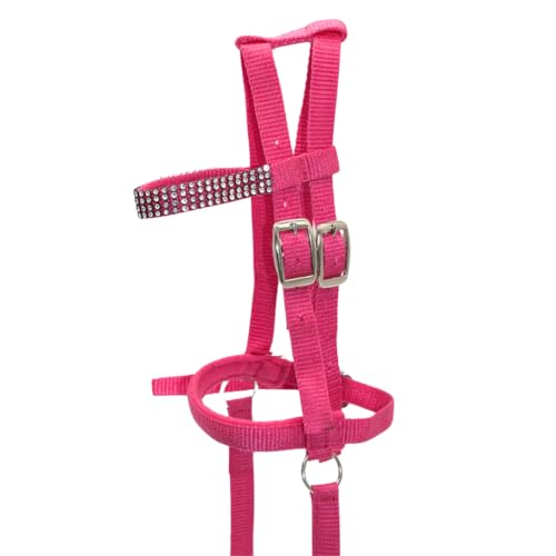 PFIFF 103126 Trensenzaum „Lotty“ für Spiel- & Holzpferde, Spieltrense, Trense für Spielpferd, Einheitsgröße, Pink von PFIFF