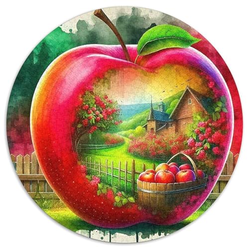 Apple 1000-teiliges Puzzle Für Erwachsene Kinder Fruchtfertigung Herausforderndes Puzzle Entspannend Familienspielabende Spielzeug Geschenk 1000pcs (67.5x67.5cm) von PFQHUAIDH