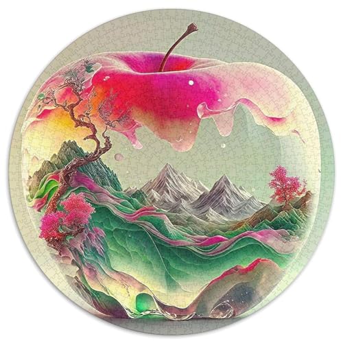 Apple 1000-teiliges Puzzle Für Erwachsene Kinder Fruchtfertigung Herausforderndes Puzzle Stress Abbauen Familienspielabende Spielzeug Geschenk 1000pcs (67.5x67.5cm) von PFQHUAIDH