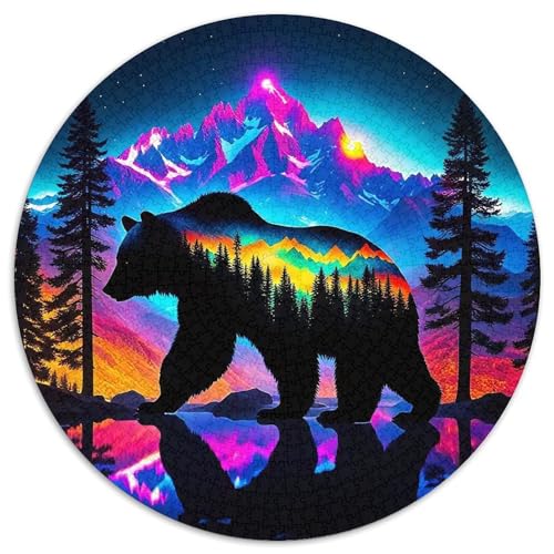 Bären 1000-teiliges Puzzle Für Erwachsene Kinder Schnee Berg Anspruchsvolles Puzzle Entspannend Familienspielabende Spielzeug Geschenk 1000pcs (67.5x67.5cm) von PFQHUAIDH