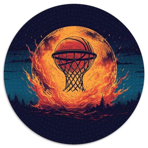 Basketball 1000-teiliges Puzzle Für Erwachsene Kinder Ball Spiels Herausforderndes Puzzle Stress Abbauen Familie Aktivität Spiele Spielzeug Geschenk 1000pcs (67.5x67.5cm) von PFQHUAIDH