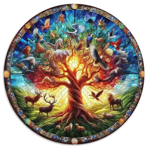 Baum des Lebens 1000-teiliges Puzzle Für Frauen, Männer Landschaftsthema Herausforderndes Puzzle Stress Abbauen Perfekt Für Spieleabende Geschenk Zum Geburtstag 1000pcs (67.5x67.5cm) von PFQHUAIDH