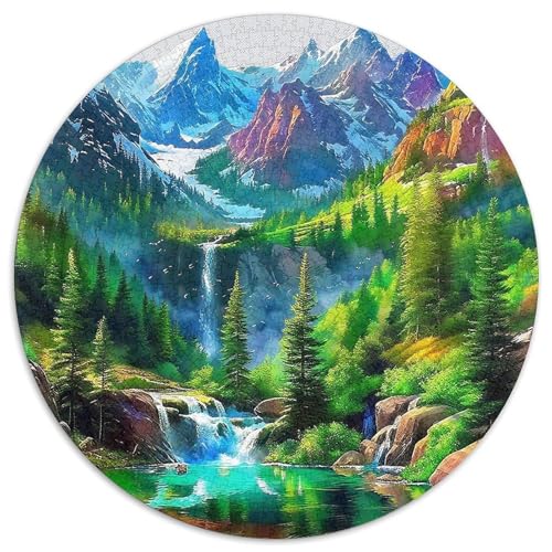 Berglandschaft 1000-teiliges Puzzle Für Frauen, Männer Schnee Berg Anspruchsvolles Puzzle Stress Abbauen Perfekt Für Spieleabende Geschenk Zum Geburtstag 1000pcs (67.5x67.5cm) von PFQHUAIDH