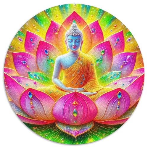 Buddha-Statue 1000 Stück Puzzles Für Erwachsene Kinder Religiöse Figur Herausforderndes Puzzle Stress Abbauen Perfekt Für Spieleabende Geschenk Zum Geburtstag 1000pcs (67.5x67.5cm) von PFQHUAIDH