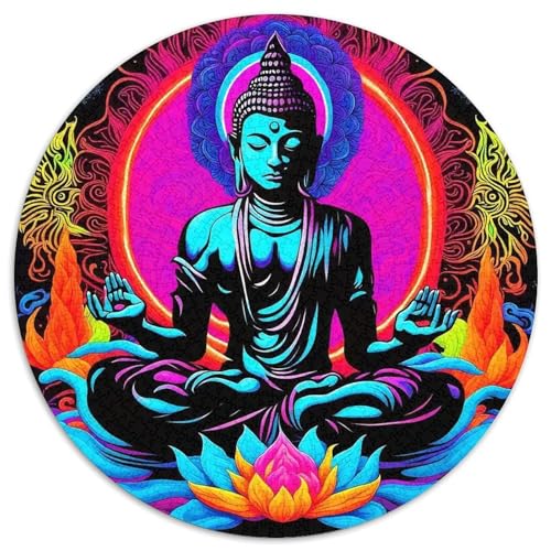 Buddha-Statue 1000-teiliges Puzzle Für Erwachsene Kinder Religiöse Figur Anspruchsvolles Puzzle Entspannend Familie Aktivität Spiele Geschenk Zum Geburtstag 1000pcs (67.5x67.5cm) von PFQHUAIDH