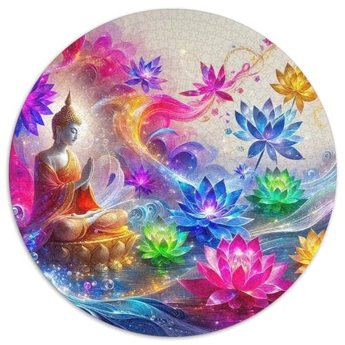 Buddha-Statue 1000-teiliges Puzzle Für Erwachsene Kinder Religiöse Figur Anspruchsvolles Puzzle Stress Abbauen Perfekt Für Spieleabende Geschenk Zum Geburtstag 1000pcs (67.5x67.5cm) von PFQHUAIDH