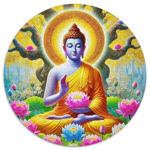 Buddha-Statue 1000-teiliges Puzzle Für Erwachsene Kinder Religiöse Figur Herausforderndes Puzzle Entspannend Perfekt Für Spieleabende Geschenk Zum Geburtstag 1000pcs (67.5x67.5cm) von PFQHUAIDH