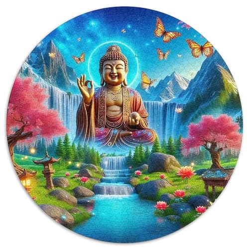 Buddha-Statue 1000-teiliges Puzzle Für Erwachsene Kinder Religiöse Figur Herausforderndes Puzzle Stress Abbauen Familie Aktivität Spiele Geschenk Zum Geburtstag 1000pcs (67.5x67.5cm) von PFQHUAIDH