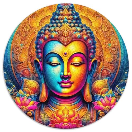 Buddha-Statue 1000-teiliges Puzzle Für Erwachsene Kinder Religiöse Figur Herausforderndes Puzzle Stress Abbauen Familienspielabende Geschenk Zum Geburtstag 1000pcs (67.5x67.5cm) von PFQHUAIDH