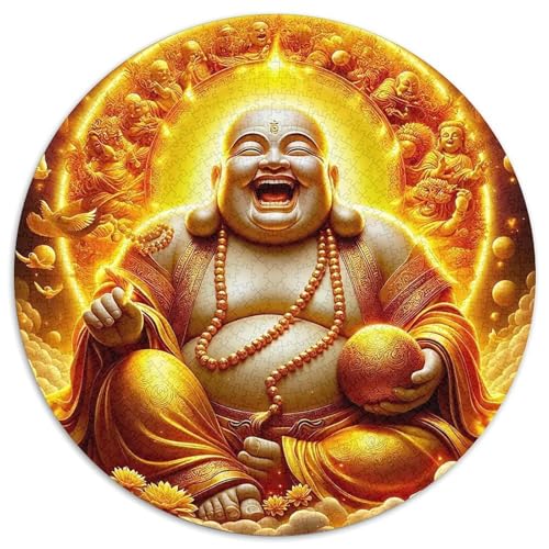 Buddha-Statue 1000-teiliges Puzzle Für Erwachsene Kinder Religiöse Figur Herausforderndes Puzzle Stress Abbauen Familienspielabende Spielzeug Geschenk 1000pcs (67.5x67.5cm) von PFQHUAIDH