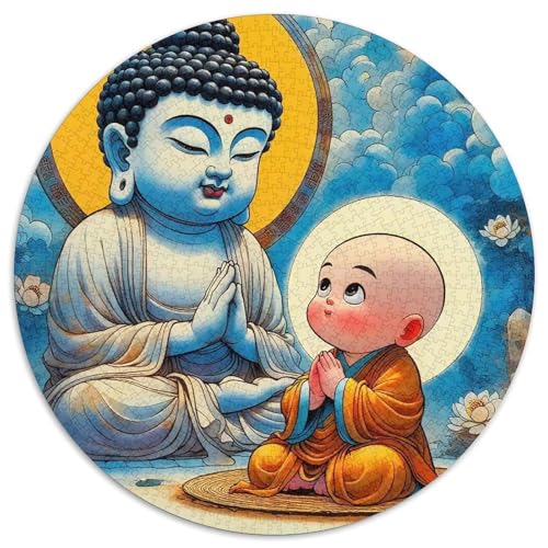 Buddha-Statue 1000-teiliges Puzzle Für Frauen, Männer Religiöse Figur Anspruchsvolles Puzzle Entspannend Familie Aktivität Spiele Spielzeug Geschenk 1000pcs (67.5x67.5cm) von PFQHUAIDH