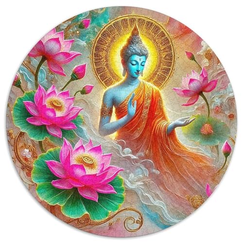 Buddha-Statue 1000-teiliges Puzzle Für Frauen, Männer Religiöse Figur Herausforderndes Puzzle Entspannend Perfekt Für Spieleabende Geschenk Zum Geburtstag 1000pcs (67.5x67.5cm) von PFQHUAIDH