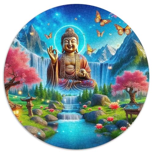 Buddha-Statue 1000-teiliges Puzzle Für Frauen, Männer Religiöse Figur Herausforderndes Puzzle Stress Abbauen Perfekt Für Spieleabende Geschenk Zum Geburtstag 1000pcs (67.5x67.5cm) von PFQHUAIDH