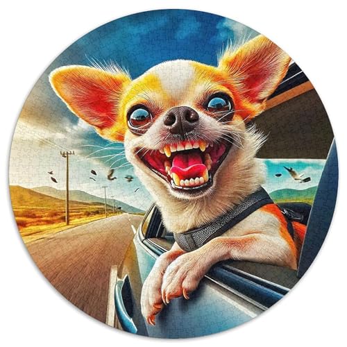 Chihuahua 1000-teiliges Puzzle Für Erwachsene Kinder Kleiner Hund Anspruchsvolles Puzzle Stress Abbauen Perfekt Für Spieleabende Geschenk Zum Geburtstag 1000pcs (67.5x67.5cm) von PFQHUAIDH