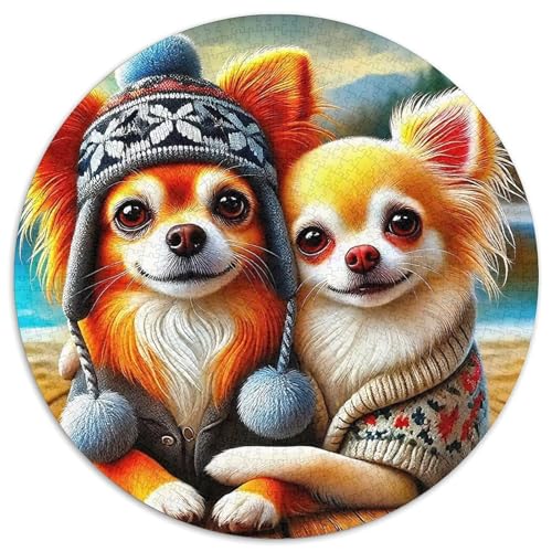 Chihuahua 1000-teiliges Puzzle Für Erwachsene Kinder Kleiner Hund Herausforderndes Puzzle Entspannend Familie Aktivität Spiele Geschenk Zum Geburtstag 1000pcs (67.5x67.5cm) von PFQHUAIDH