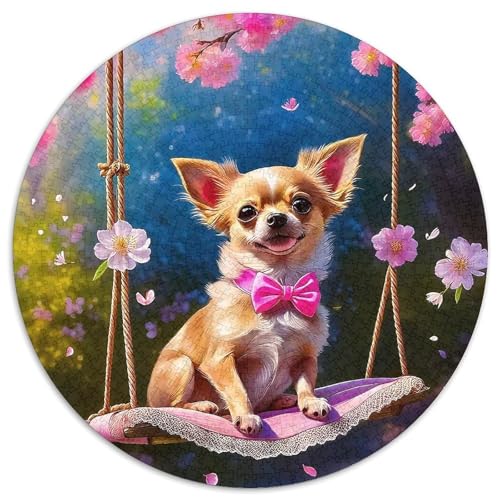 Chihuahua 1000-teiliges Puzzle Für Erwachsene Kinder Kleiner Hund Herausforderndes Puzzle Entspannend Familienspielabende Spielzeug Geschenk 1000pcs (67.5x67.5cm) von PFQHUAIDH