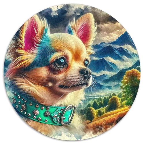 Chihuahua 1000-teiliges Puzzle Für Erwachsene Kinder Kleiner Hund Herausforderndes Puzzle Entspannend Perfekt Für Spieleabende Geschenk Zum Geburtstag 1000pcs (67.5x67.5cm) von PFQHUAIDH