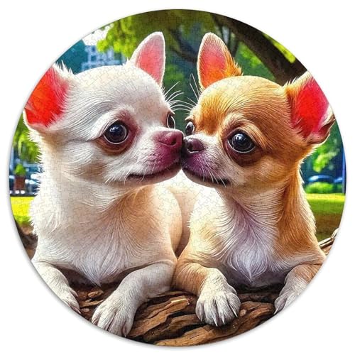 Chihuahua 1000-teiliges Puzzle Für Erwachsene Kinder Kleiner Hund Herausforderndes Puzzle Stress Abbauen Familienspielabende Geschenk Zum Geburtstag 1000pcs (67.5x67.5cm) von PFQHUAIDH