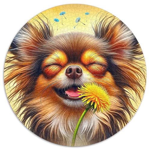 Chihuahua 1000-teiliges Puzzle Für Erwachsene Kinder Kleiner Hund Herausforderndes Puzzle Stress Abbauen Familienspielabende Geschenk Zum Geburtstag 1000pcs (67.5x67.5cm) von PFQHUAIDH