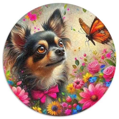 Chihuahua 1000-teiliges Puzzle Für Frauen, Männer Kleiner Hund Anspruchsvolles Puzzle Stress Abbauen Familienspielabende Spielzeug Geschenk 1000pcs (67.5x67.5cm) von PFQHUAIDH