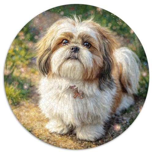 Cute Haustierhund 1000-teiliges Puzzle Für Frauen, Männer Tier Thema Herausforderndes Puzzle Stress Abbauen Familienspielabende Geschenk Zum Geburtstag 1000pcs (67.5x67.5cm) von PFQHUAIDH