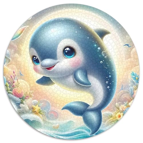 Delphin 1000-teiliges Puzzle Für Frauen, Männer Ozean Thema Anspruchsvolles Puzzle Stress Abbauen Familienspielabende Spielzeug Geschenk 1000pcs (67.5x67.5cm) von PFQHUAIDH