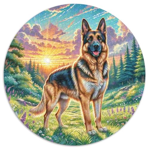 Deutscher Schäferhund 1000-teiliges Puzzle Für Erwachsene Kinder Tier Thema Herausforderndes Puzzle Entspannend Perfekt Für Spieleabende Geschenk Zum Geburtstag 1000pcs (67.5x67.5cm) von PFQHUAIDH