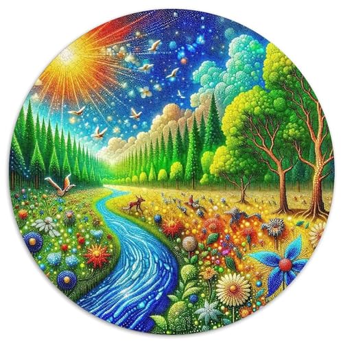 Dschungel 1000-teiliges Puzzle Für Erwachsene Kinder Landschaftsthema Herausforderndes Puzzle Entspannend Familie Aktivität Spiele Geschenk Zum Geburtstag 1000pcs (67.5x67.5cm) von PFQHUAIDH