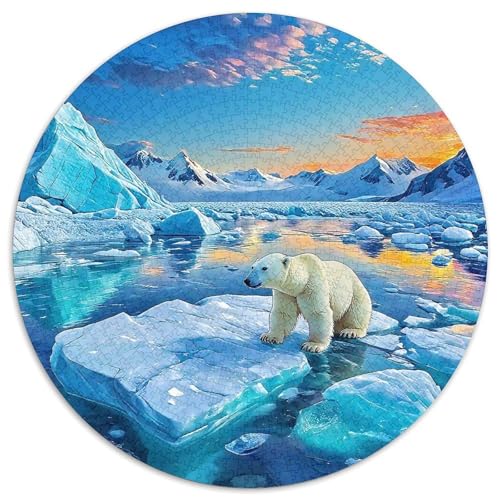 Eisbär 1000-teiliges Puzzle Für Erwachsene Kinder Schnee Berg Anspruchsvolles Puzzle Stress Abbauen Familienspielabende Spielzeug Geschenk 1000pcs (67.5x67.5cm) von PFQHUAIDH