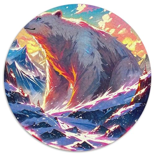 Eisbär 1000-teiliges Puzzle Für Erwachsene Kinder Schnee Berg Herausforderndes Puzzle Entspannend Familie Aktivität Spiele Geschenk Zum Geburtstag 1000pcs (67.5x67.5cm) von PFQHUAIDH