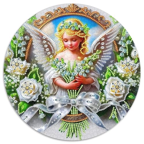 Engel 1000-teiliges Puzzle Für Frauen, Männer Blumen Anspruchsvolles Puzzle Stress Abbauen Familie Aktivität Spiele Spielzeug Geschenk 1000pcs (67.5x67.5cm) von PFQHUAIDH