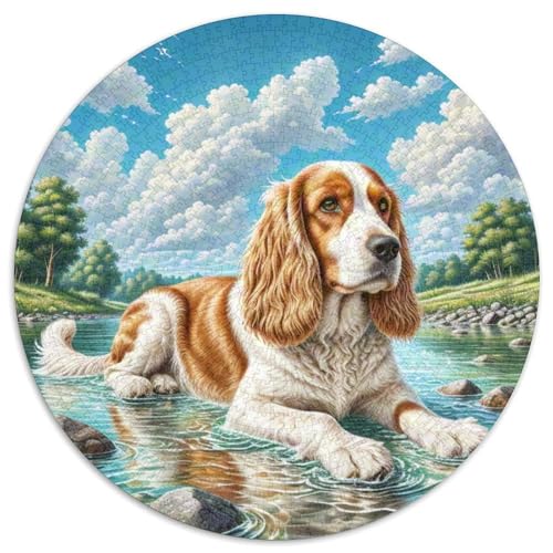 Englischer Springer Spaniel 1000-teiliges Puzzle Für Erwachsene Kinder Tier Thema Herausforderndes Puzzle Entspannend Familie Aktivität Spiele Spielzeug Geschenk 1000pcs (67.5x67.5cm) von PFQHUAIDH