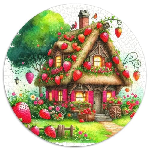 Erdbeere 1000-teiliges Puzzle Für Frauen, Männer Fruchtfertigung Anspruchsvolles Puzzle Entspannend Perfekt Für Spieleabende Spielzeug Geschenk 1000pcs (67.5x67.5cm) von PFQHUAIDH
