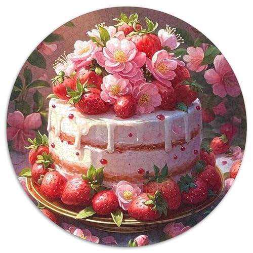 Erdbeerkuchen 1000-teiliges Puzzle Für Frauen, Männer Blumen Herausforderndes Puzzle Entspannend Familie Aktivität Spiele Spielzeug Geschenk 1000pcs (67.5x67.5cm) von PFQHUAIDH