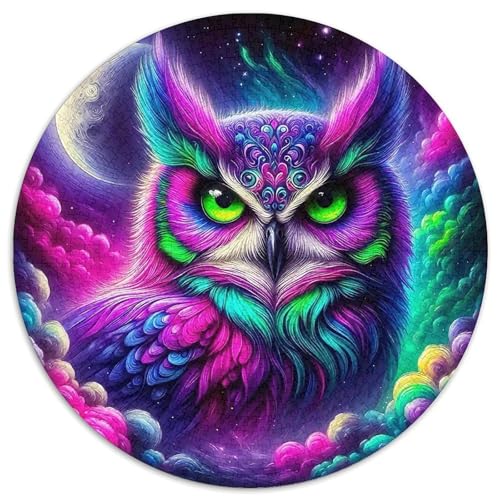 Eule 1000-teiliges Puzzle Für Frauen, Männer Nachttiere Anspruchsvolles Puzzle Entspannend Familienspielabende Spielzeug Geschenk 1000pcs (67.5x67.5cm) von PFQHUAIDH