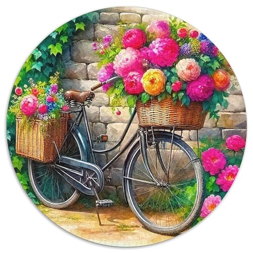 Fahrrad 1000-teiliges Puzzle Für Erwachsene Kinder Blumen Anspruchsvolles Puzzle Entspannend Familienspielabende Spielzeug Geschenk 1000pcs (67.5x67.5cm) von PFQHUAIDH