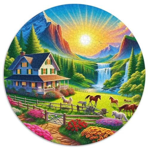 Ferienhaus 1000-teiliges Puzzle Für Erwachsene Kinder Landschaft Anspruchsvolles Puzzle Entspannend Familie Aktivität Spiele Spielzeug Geschenk 1000pcs (67.5x67.5cm) von PFQHUAIDH