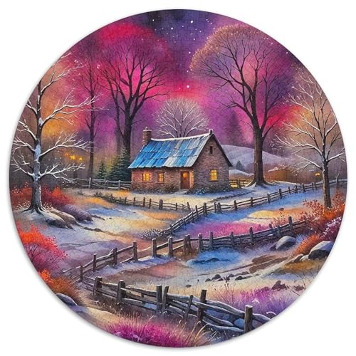 Ferienhaus 1000-teiliges Puzzle Für Erwachsene Kinder Landschaft Anspruchsvolles Puzzle Entspannend Familienspielabende Spielzeug Geschenk 1000pcs (67.5x67.5cm) von PFQHUAIDH