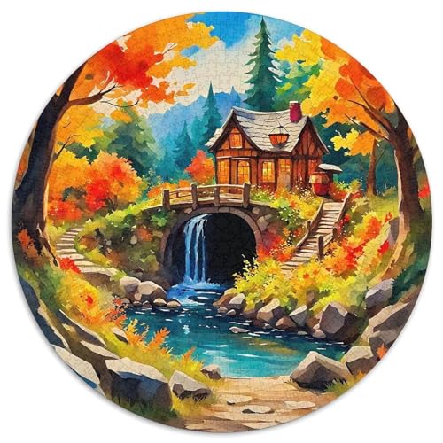 Ferienhaus 1000-teiliges Puzzle Für Erwachsene Kinder Landschaft Anspruchsvolles Puzzle Entspannend Perfekt Für Spieleabende Spielzeug Geschenk 1000pcs (67.5x67.5cm) von PFQHUAIDH