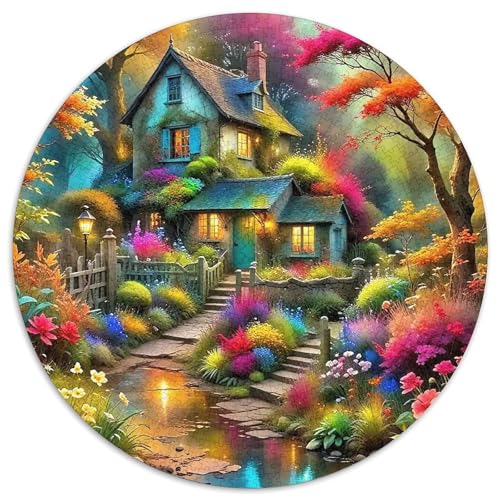 Ferienhaus 1000-teiliges Puzzle Für Erwachsene Kinder Landschaft Anspruchsvolles Puzzle Stress Abbauen Familie Aktivität Spiele Geschenk Zum Geburtstag 1000pcs (67.5x67.5cm) von PFQHUAIDH