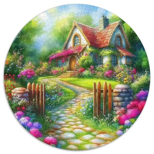 Ferienhaus 1000-teiliges Puzzle Für Erwachsene Kinder Landschaft Herausforderndes Puzzle Entspannend Familie Aktivität Spiele Spielzeug Geschenk 1000pcs (67.5x67.5cm) von PFQHUAIDH