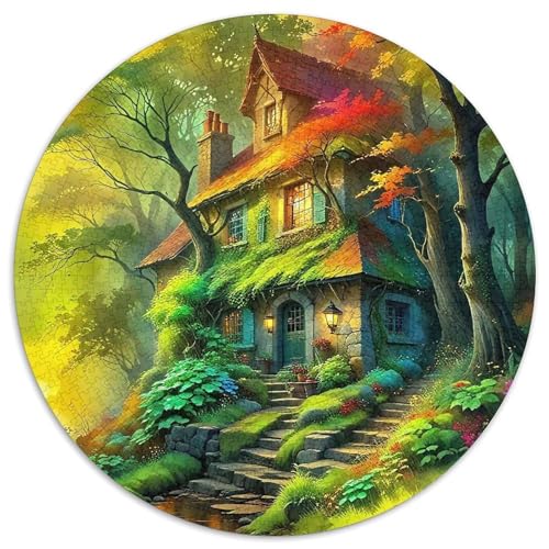 Ferienhaus 1000-teiliges Puzzle Für Erwachsene Kinder Landschaft Herausforderndes Puzzle Entspannend Familienspielabende Geschenk Zum Geburtstag 1000pcs (67.5x67.5cm) von PFQHUAIDH