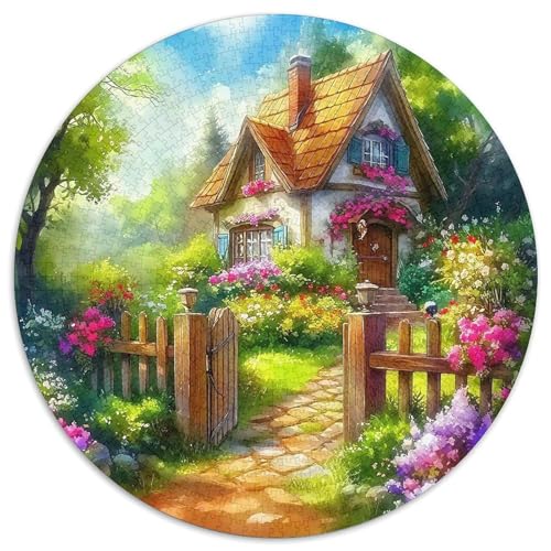 Ferienhaus 1000-teiliges Puzzle Für Frauen, Männer Landschaft Anspruchsvolles Puzzle Stress Abbauen Familie Aktivität Spiele Spielzeug Geschenk 1000pcs (67.5x67.5cm) von PFQHUAIDH