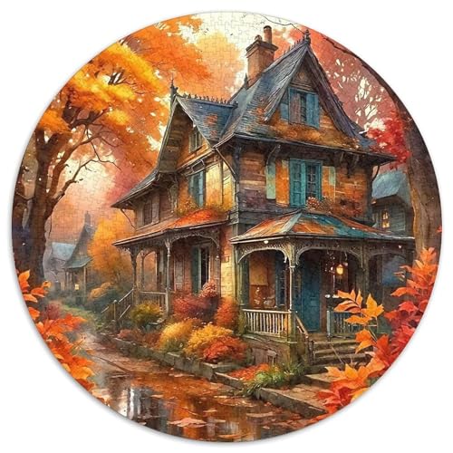 Ferienhaus 1000-teiliges Puzzle Für Frauen, Männer Landschaft Anspruchsvolles Puzzle Stress Abbauen Familie Aktivität Spiele Spielzeug Geschenk 1000pcs (67.5x67.5cm) von PFQHUAIDH