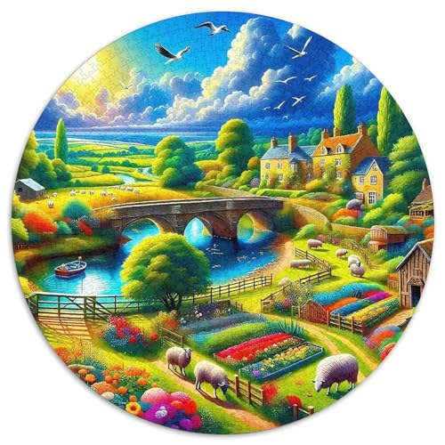 Ferienhaus 1000-teiliges Puzzle Für Frauen, Männer Landschaft Anspruchsvolles Puzzle Stress Abbauen Familienspielabende Geschenk Zum Geburtstag 1000pcs (67.5x67.5cm) von PFQHUAIDH