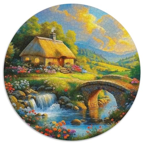 Ferienhaus 1000-teiliges Puzzle Für Frauen, Männer Landschaft Herausforderndes Puzzle Entspannend Familie Aktivität Spiele Spielzeug Geschenk 1000pcs (67.5x67.5cm) von PFQHUAIDH