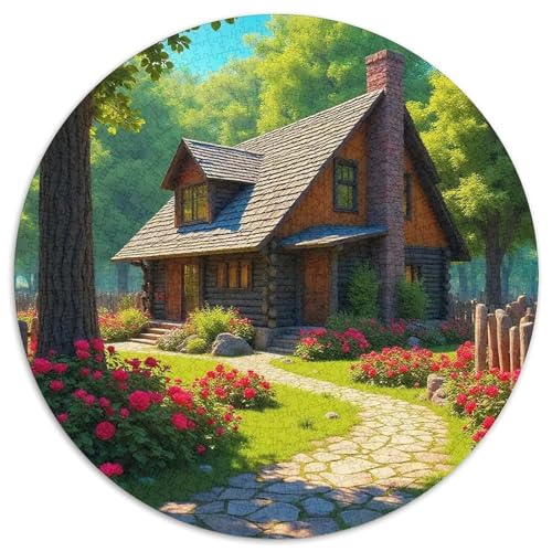 Ferienhaus 1000-teiliges Puzzle Für Frauen, Männer Landschaft Herausforderndes Puzzle Entspannend Familie Aktivität Spiele Spielzeug Geschenk 1000pcs (67.5x67.5cm) von PFQHUAIDH